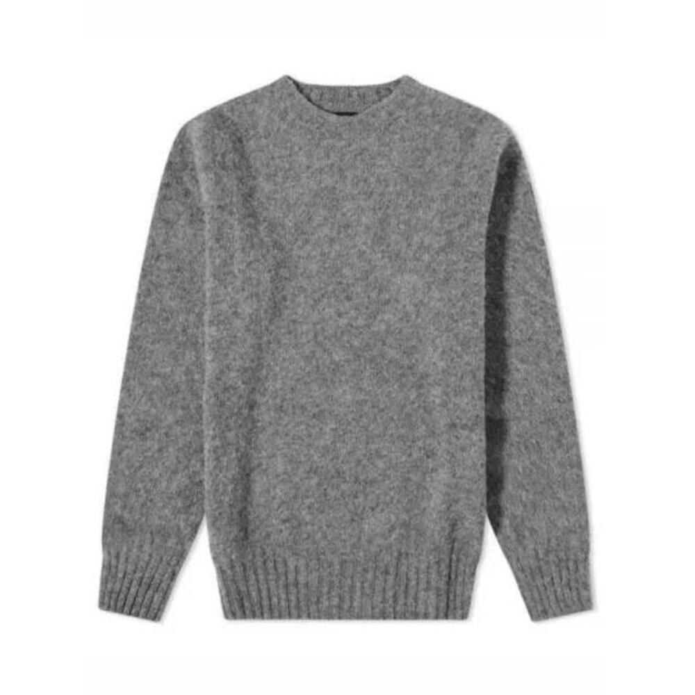 HOWLIN Relaxed Fit Wool Sweater With Ribbed Cuffs